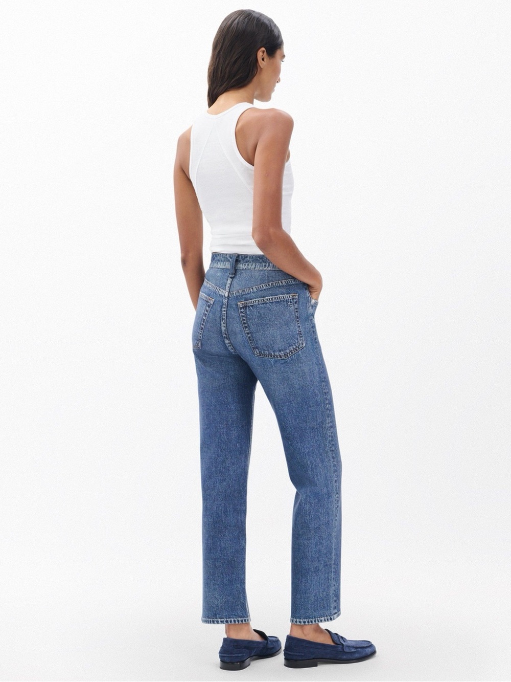 NWT Rag & Bone Harlow Midrise Straight Jean size 28 in Kendra Wash - Picture 3 of 10